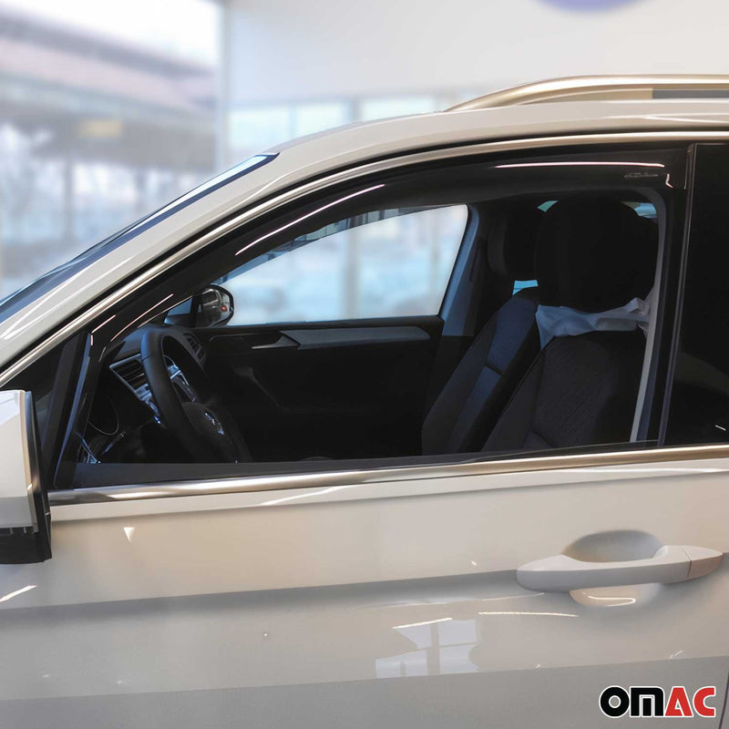 Deflettore antivento e antipioggia per VW Tiguan 2016-2025 in acrilico scuro, 4 pezzi