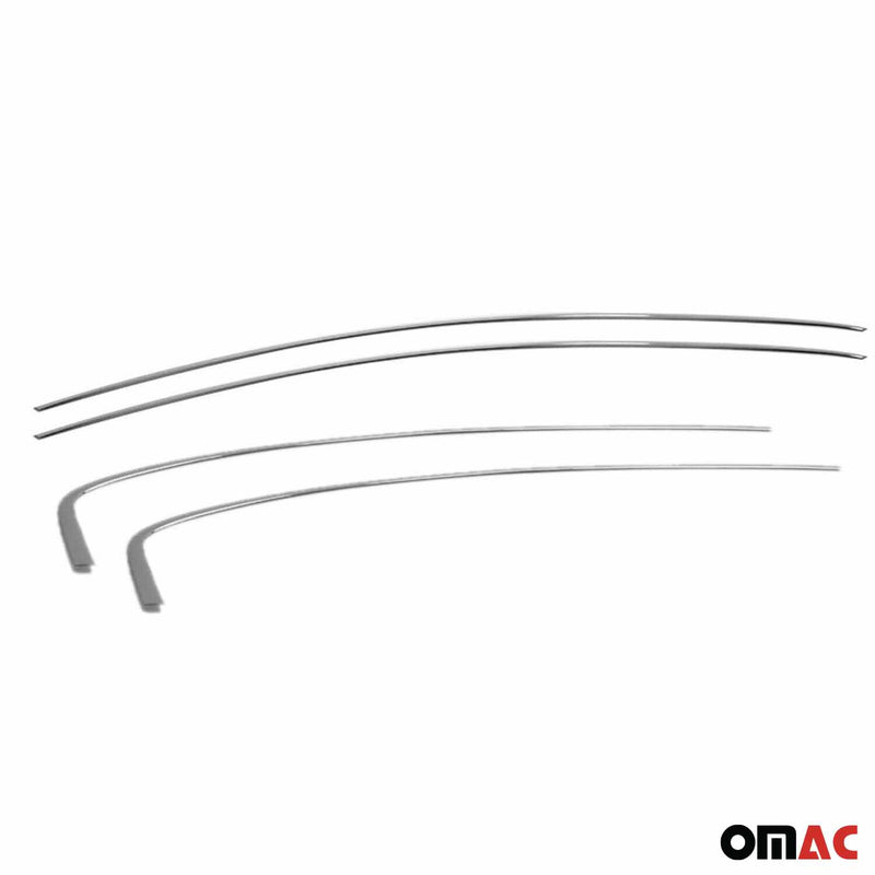 Listelli decorativi per finestrini per Fiat Tipo 2015-2025 Limo Hatchback Cromati 4 pezzi