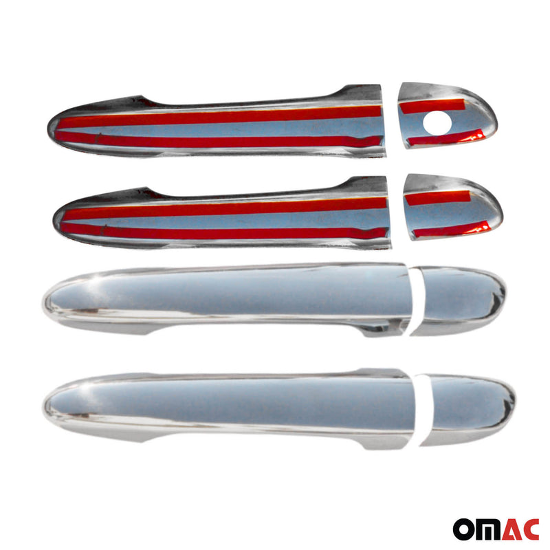 Copri maniglia porta, copri maniglia porta per Mazda 2 2007-2025 4 porte in acciaio inox argento 4 pezzi