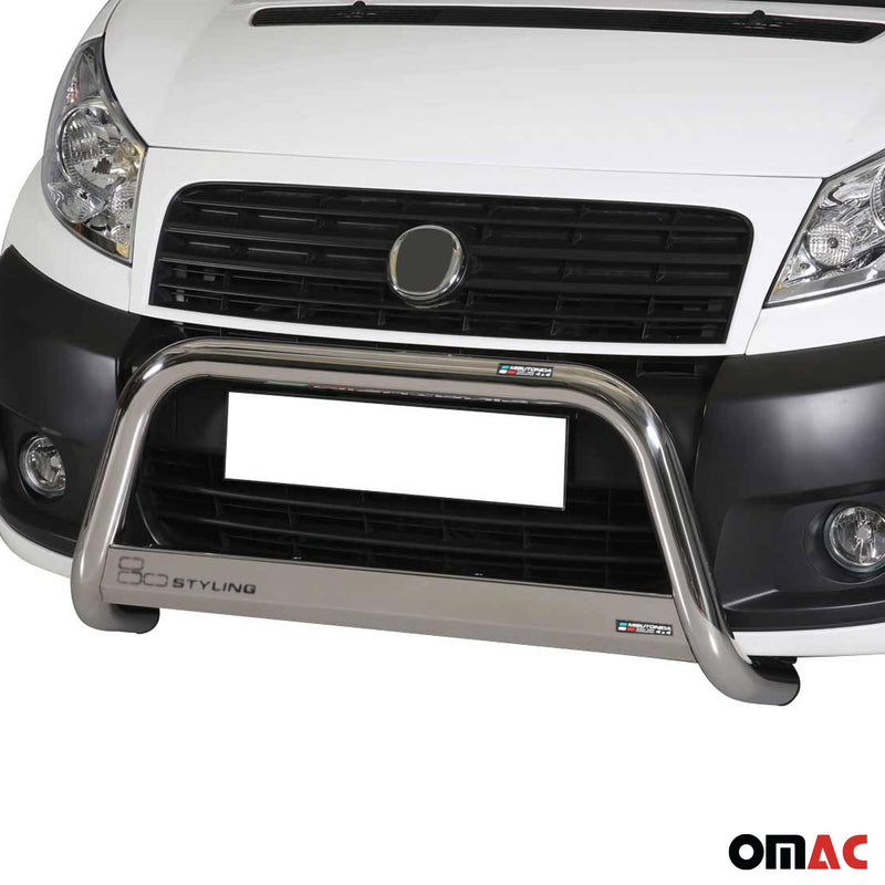 Protezione anteriore per Fiat Scudo 2007-2016 ø63mm acciaio argento 