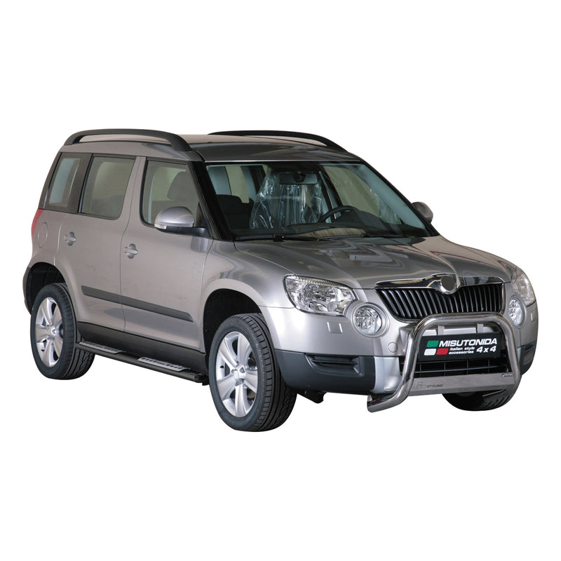 Minigonne laterali in acciaio inox per Skoda Yeti 2009-2013 Nero