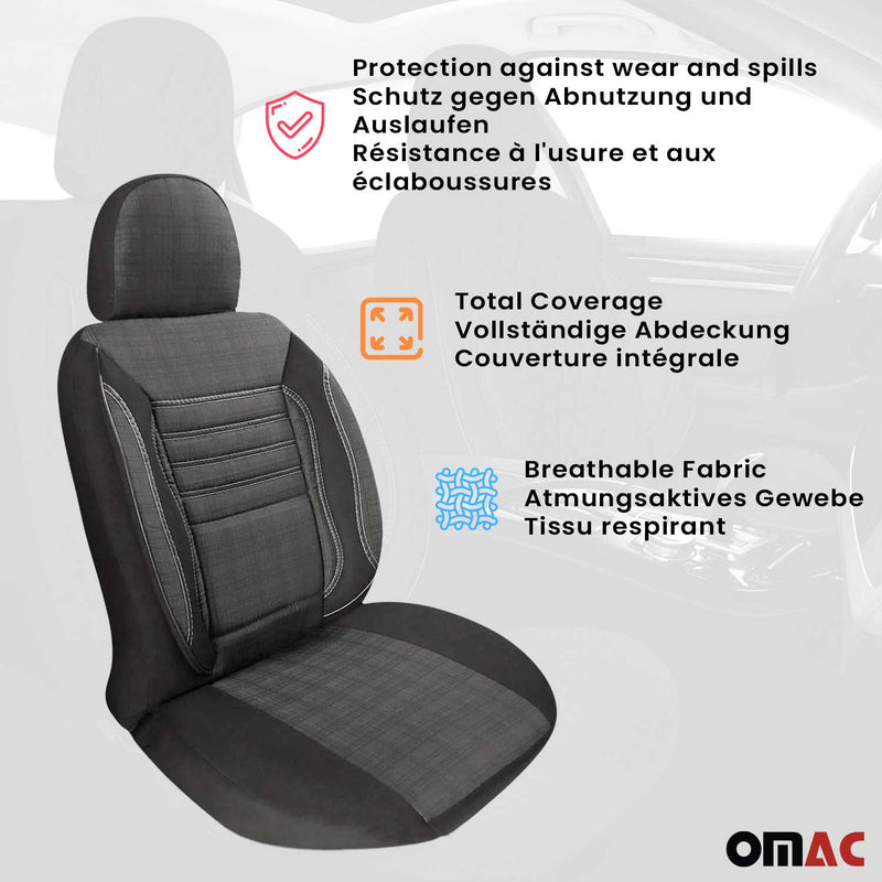 Coprisedili per VW T6 T6.1 Transporter 2015-2025 Grigio fumo 1 posto