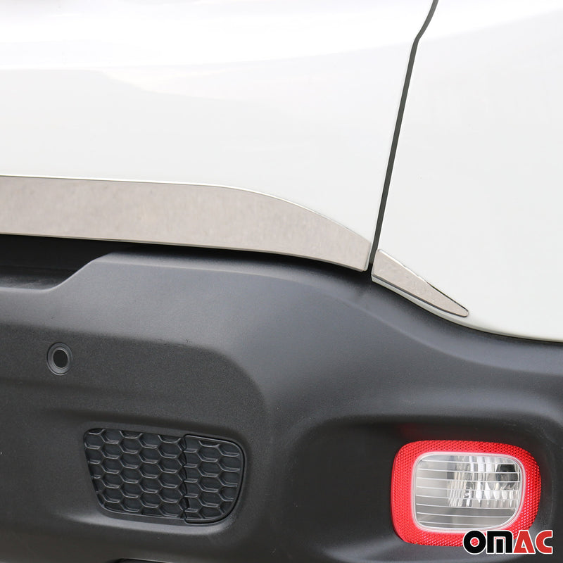 Listello posteriore per baule Jeep Renegade 2019-2024 in acciaio inox cromato, 3 pezzi 