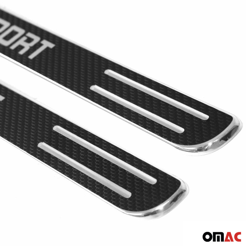 Einstiegsleisten Türschweller Sport für BMW 1er 2011-2025 Chrom Kohlefaserfolien