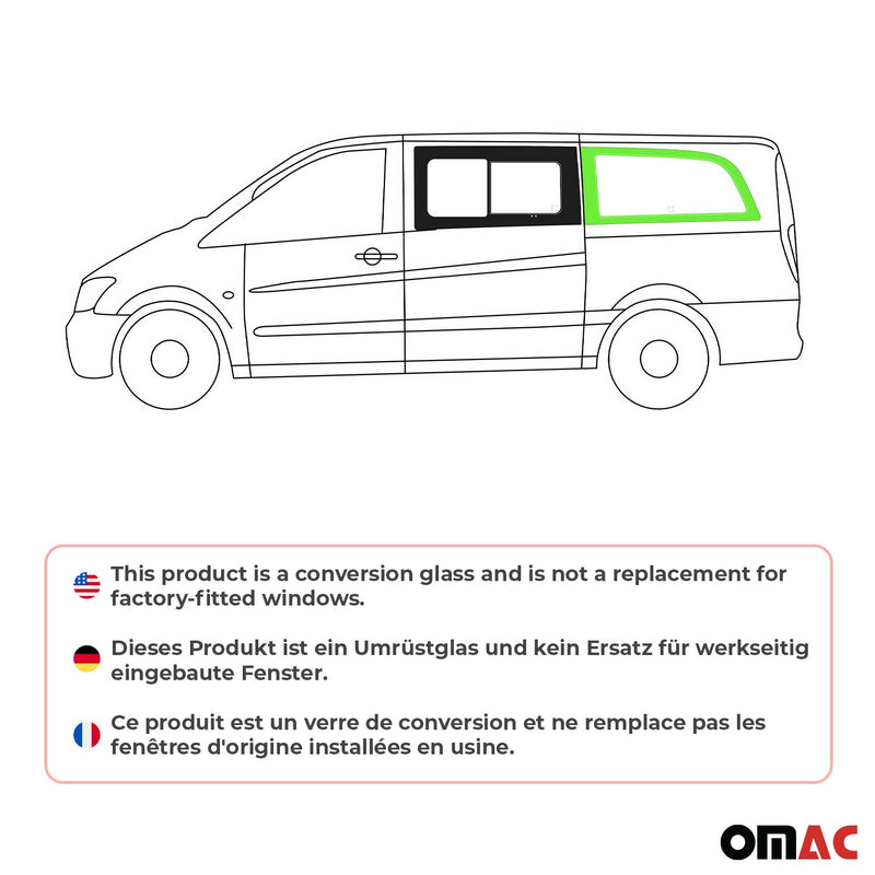 Vetro di sicurezza per finestrino laterale per Mercedes Vito W639 2003-2014 anteriore sinistro L2