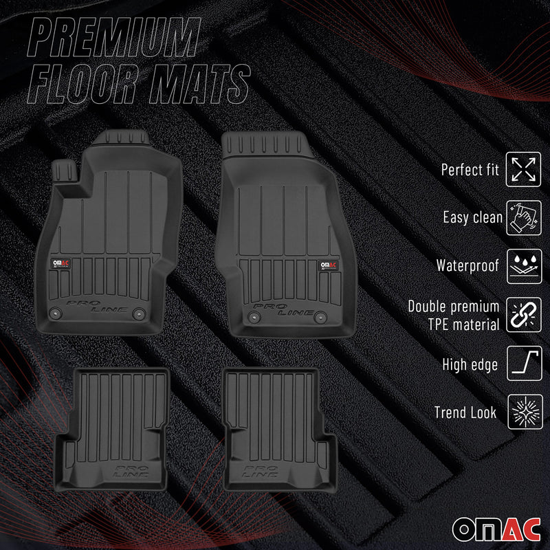 Tappetini Opel Adam 2012-2019 TPE Nero 4 pezzi