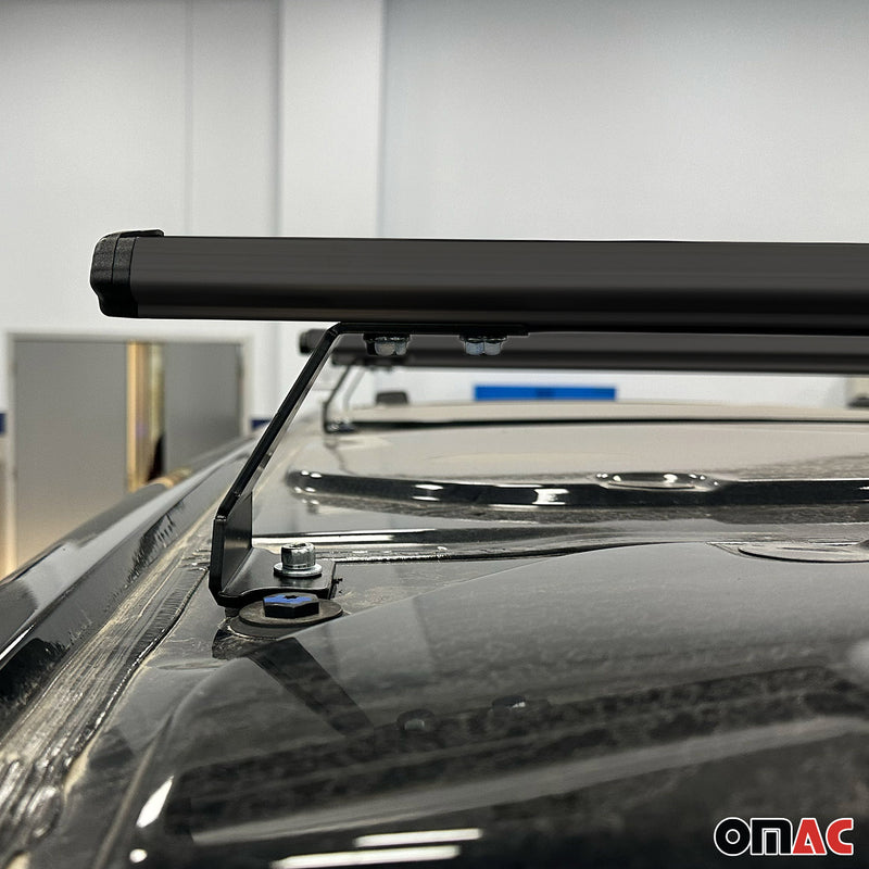 Dachträger Gepackträger für Ford Transit Tourneo Custom 2023-2025 Alu Schwarz 3x
