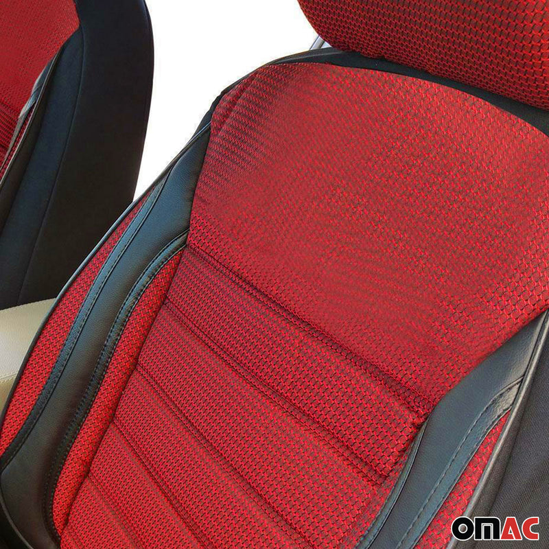 Coprisedili per VW T5 T6 2003-2023 2+1 Nero-Rosso Set anteriore e laterale 