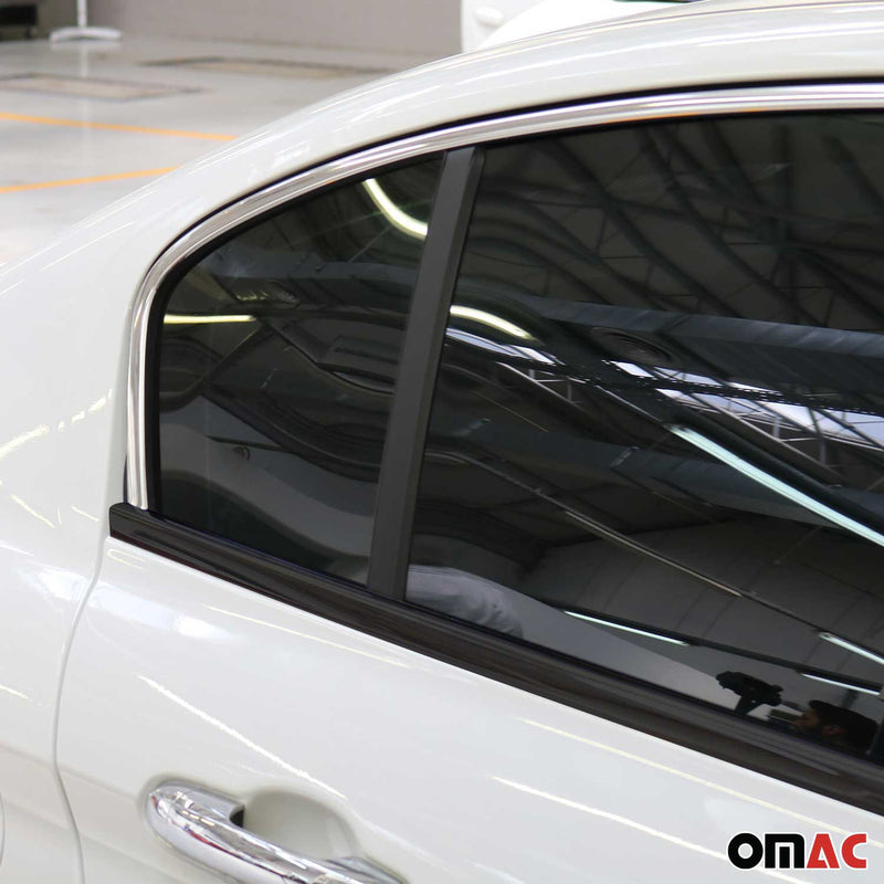 Listelli decorativi per finestrini per Fiat Tipo 2015-2025 Limo Hatchback Cromati 4 pezzi