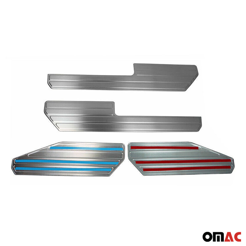 Soglie delle portiere per VW Amarok 2010-2025 Wolf Special in acciaio inox 