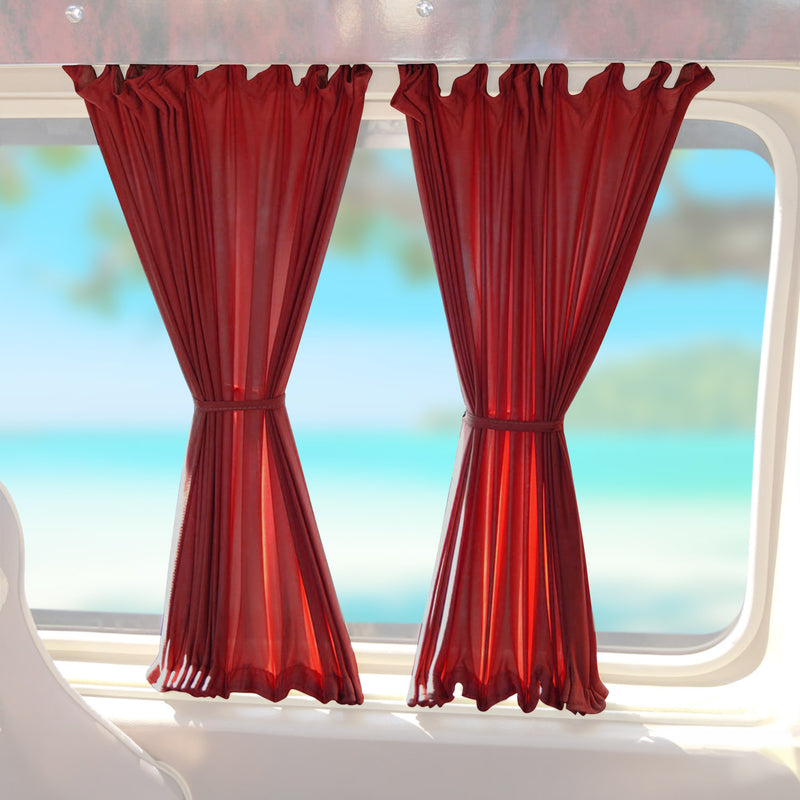 Tendina parasole MISURA per VW Crafter 2006-2025 Porta Posteriore Centrale Doppia Rosso 10x