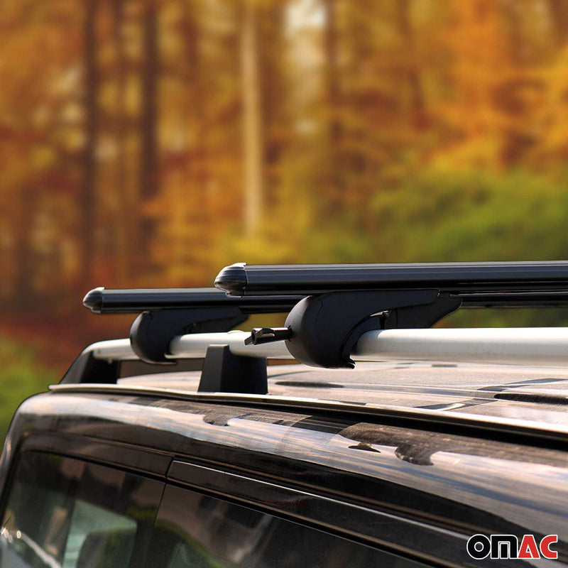 Barre portatutto + barre portatutto SET per Opel Combo D Fiat Doblo L1 Alluminio Nero 4x