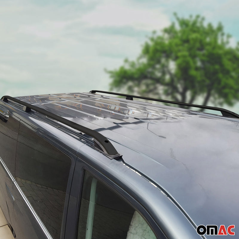 Barre portatutto in alluminio nero per Peugeot 3008 2016-2019, 2 pezzi