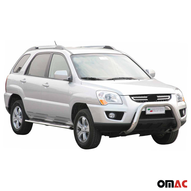 Protezione anteriore per Kia Sportage 2008-2010 ø76mm acciaio argento