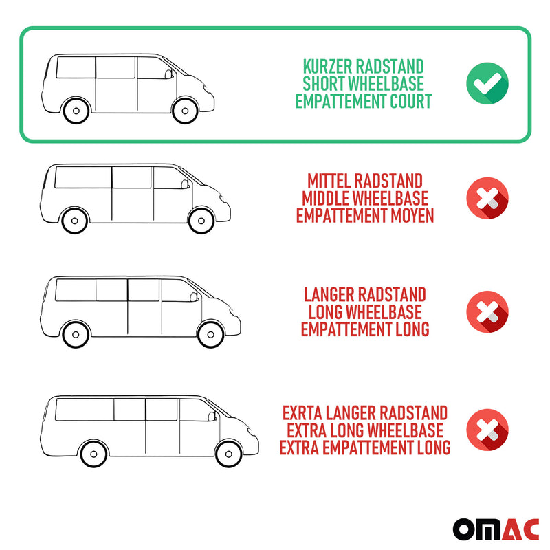 Sonnensegel Kederschiene & Markise Vorzelt Satz für VW T5 T6 ab 2003 L1 Kurzer