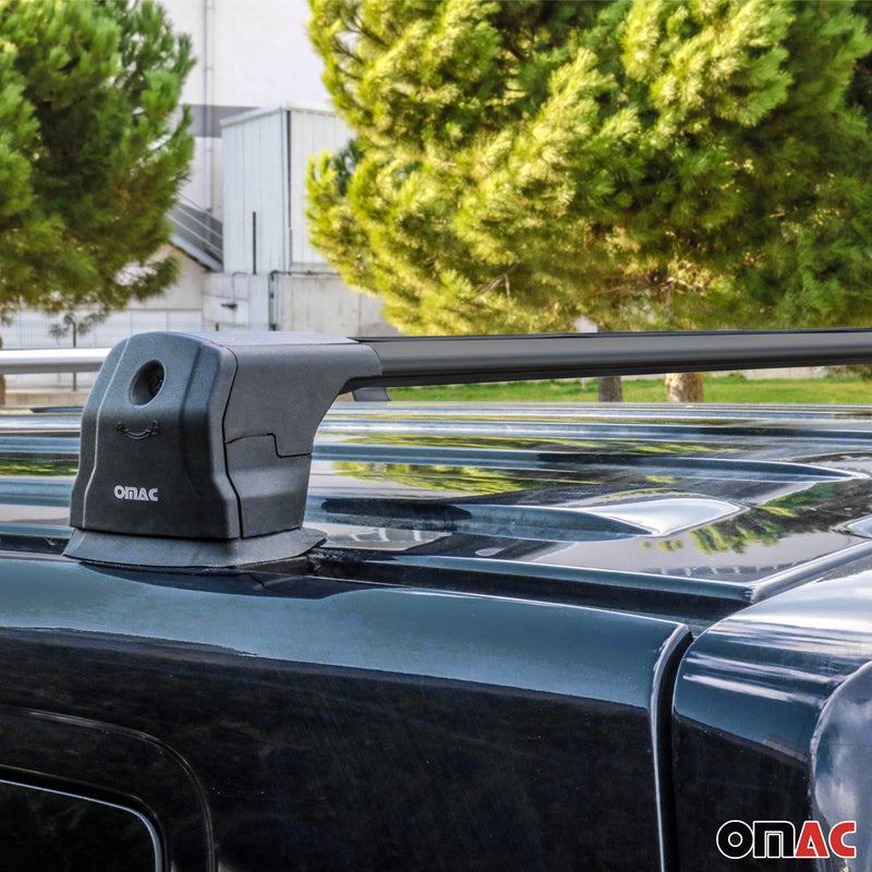 Portapacchi da tetto per Nissan NV200 2010-2025, portapacchi base in alluminio nero, 3 pezzi