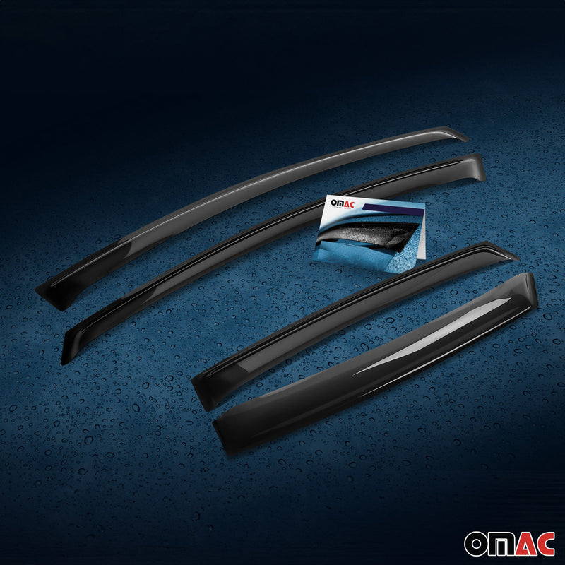 Windabweiser Regenabweiser für Honda Jazz 2009-2014 Dunkel Acryl 4tlg