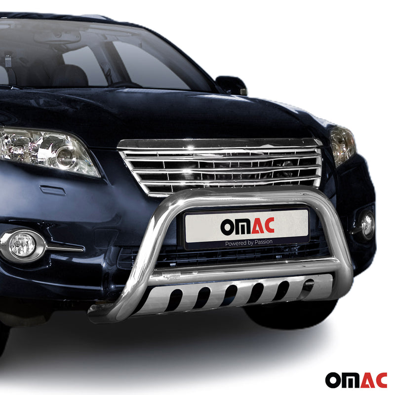 Protezione anteriore per Toyota RAV4 2010-2013 con ABE in acciaio inox argento 