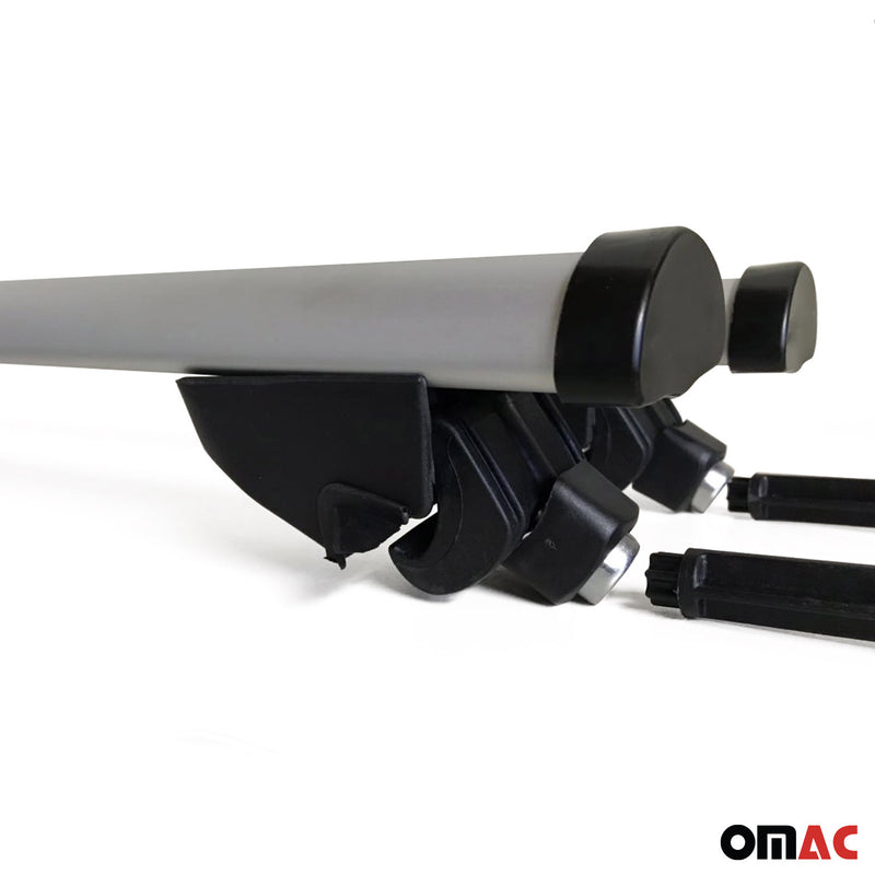 Portapacchi da tetto per Lexus UX 2018-2025, portapacchi con railing, 100 kg, alluminio, argento 