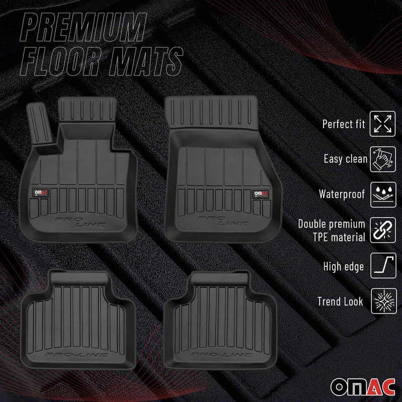 Tappetini Mini Countryman F60 2017-2024 in TPE nero, 4 pezzi