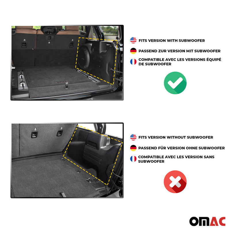 Vasca portabagagli in gomma OMAC per Mitsubishi Outlander 2012-2015 5 posti TPE nero