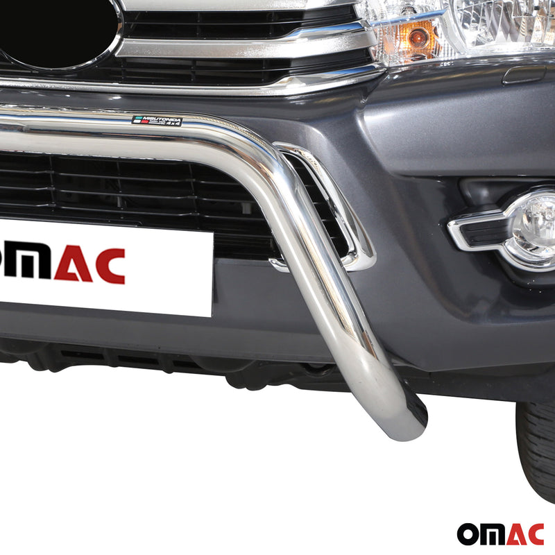 Protezione anteriore per Toyota Hilux 2016-2018 ø76mm acciaio argento