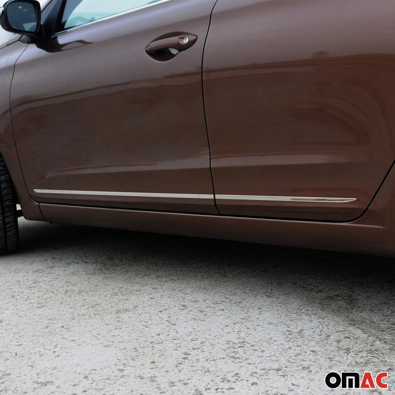 Listelli laterali per Skoda Rapid 2012-2019, protezione laterale in acciaio inox cromato