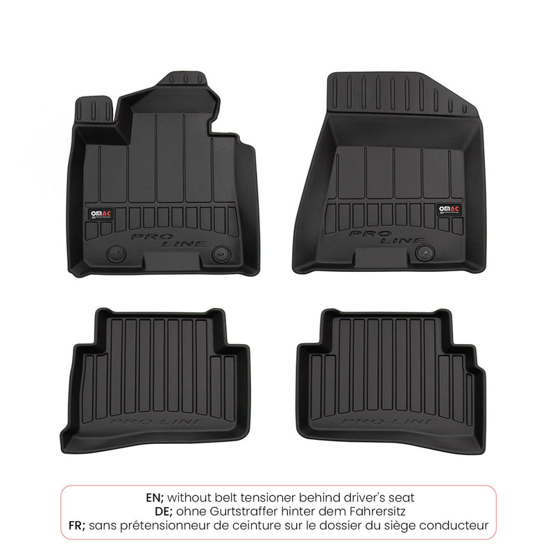 Tappetini Kia Sportage 2014-2018 in TPE nero, 4 pezzi