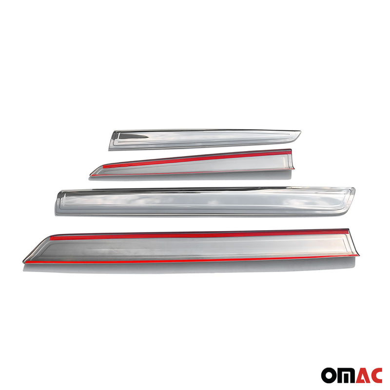 Striscia di protezione per portiera laterale, strisce per portiera, strisce di protezione per portiera per Renault Kangoo 2008-2011 Cromate 4x