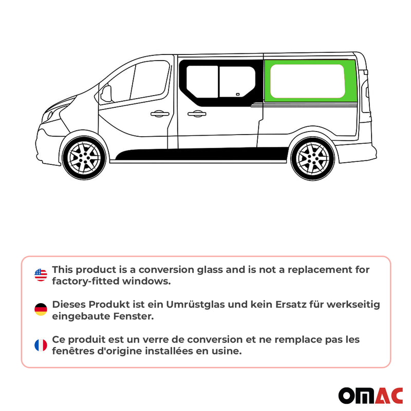 Seitenfenster Auto Fenster für Nissan Primastar 2001-2014 Schiebetür Links L2