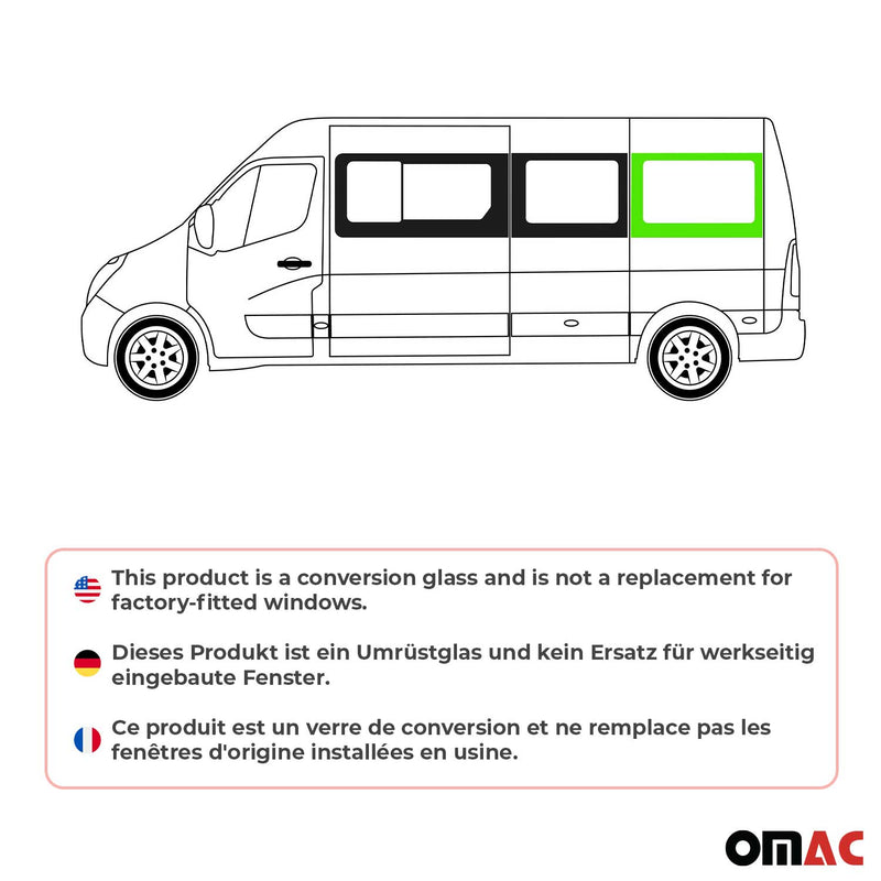 Finestrino laterale auto per Opel Movano 2010-2025 Sinistro L3 Centrale L4 Centrale anteriore