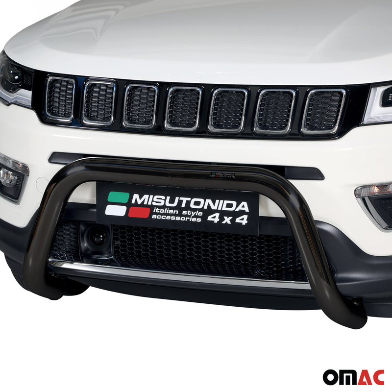 Protezione anteriore per Jeep Compass 2016-2021 ø76mm acciaio nero