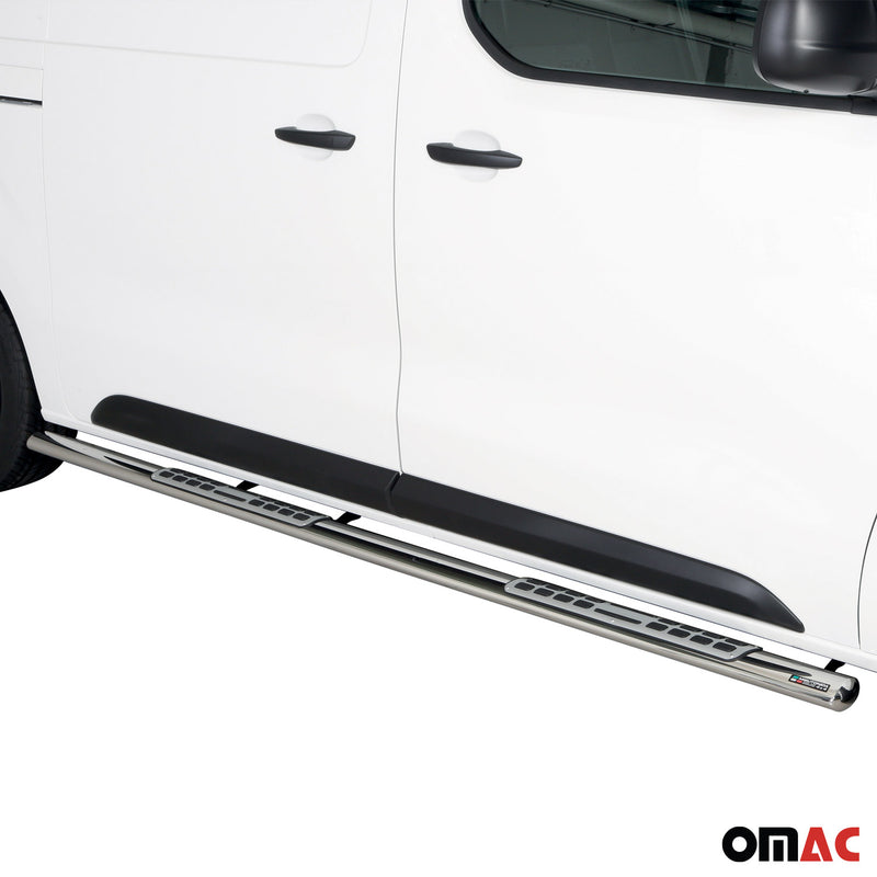 Minigonne laterali in acciaio inox per Opel Vivaro 2019-2025 L2 Grigio Medio