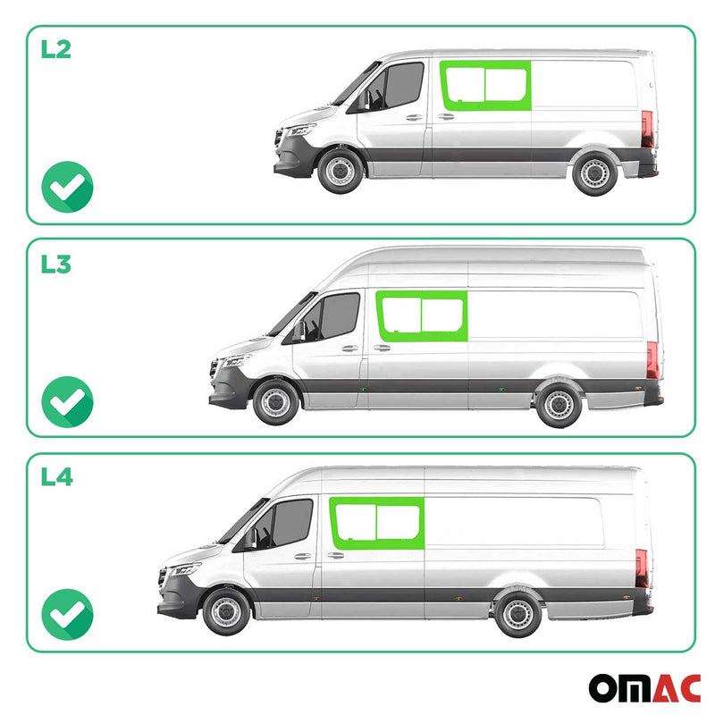Schiebefenster für Mercedes Sprinter W907 2018-2025 Links Schiebetür L2 L3 L4