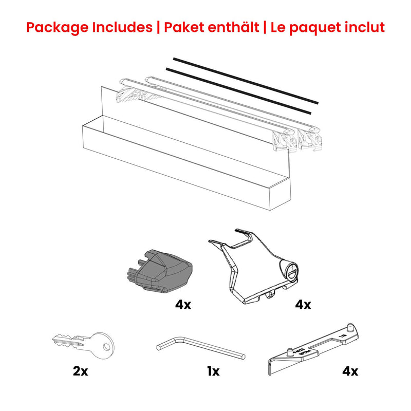 Portapacchi da tetto per BMW Serie 5 Touring F11 G31 2010-2025 Alu Nero 2x ABE