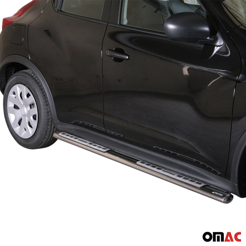 Minigonne laterali in acciaio inossidabile per Nissan Juke F15 2010-2019 Argento