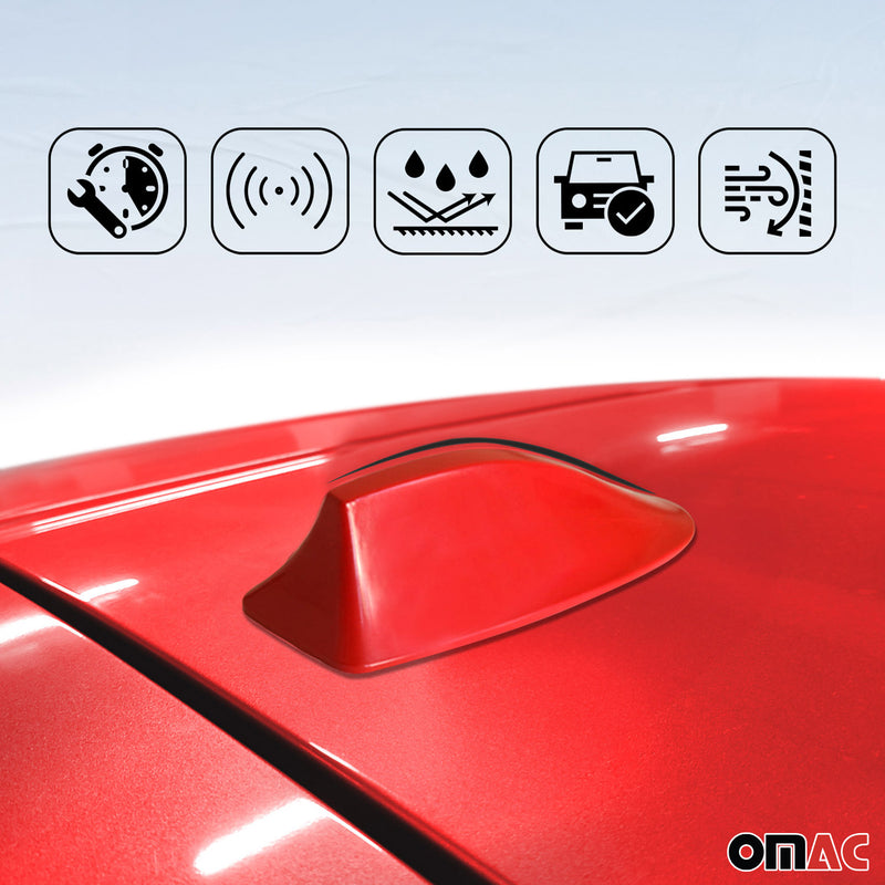 Dachantenne Autoantenne AM/FM Autoradio Shark Antenne Haifischflosse Rot