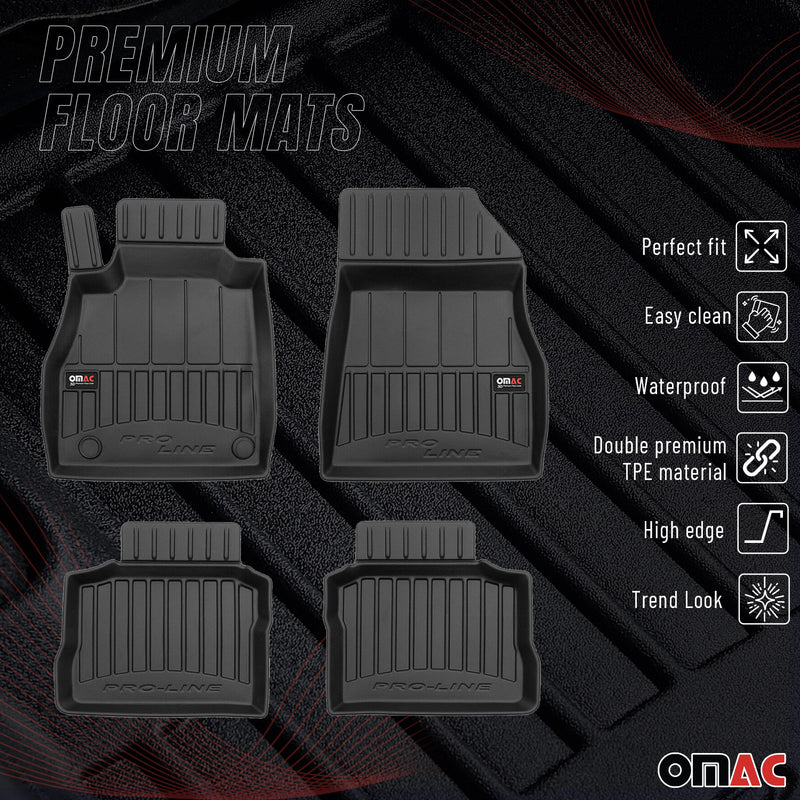 Tappetini Nissan Micra K14 2016-2025 in TPE nero, 4 pezzi