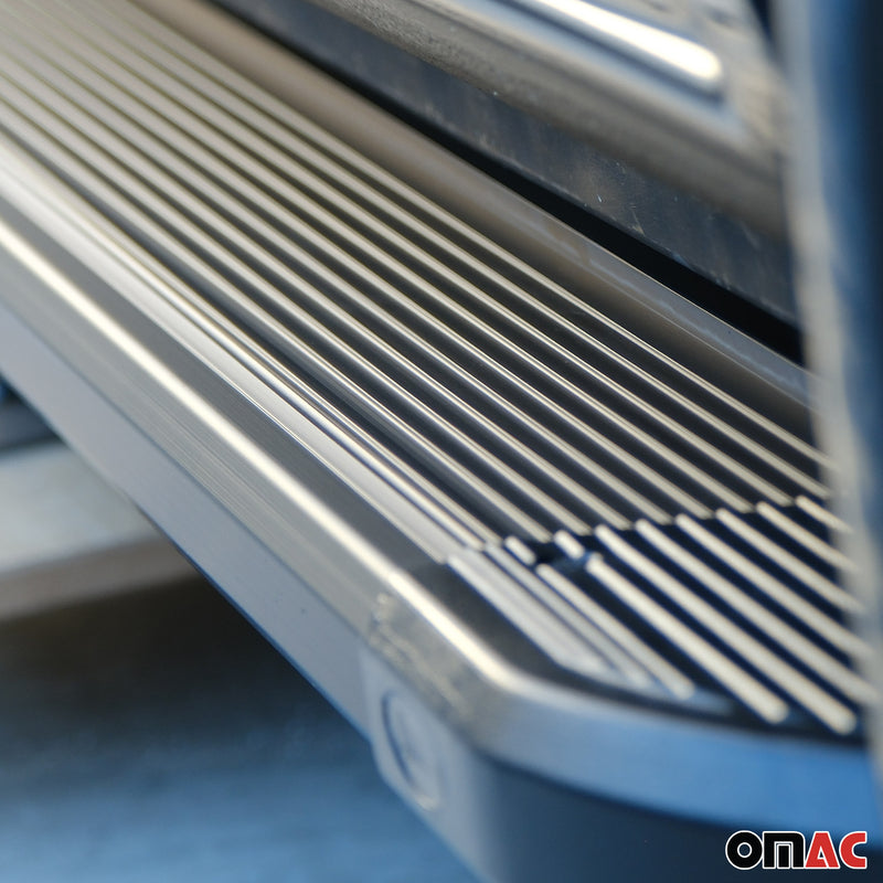 Aluminium Seitenschweller Trittbretter für Skoda Yeti 2009-2017 Schwarz 2tlg