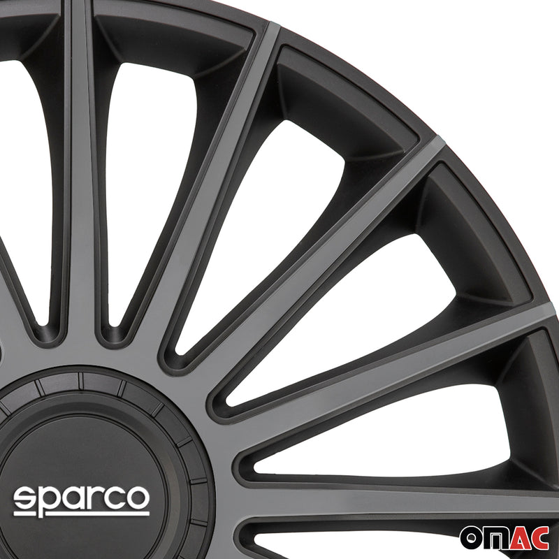 Coprimozzi Sparco 15 pollici Treviso Nero Grigio 4 pezzi