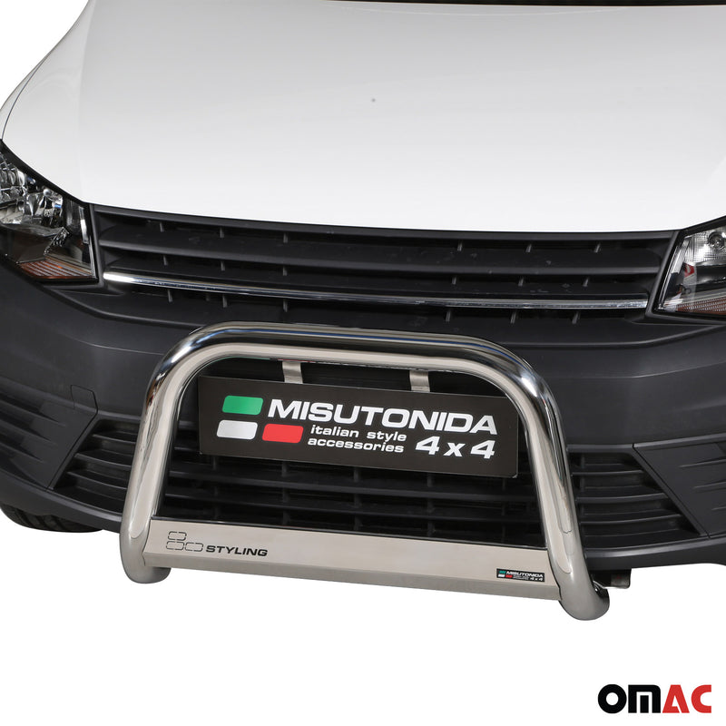 Protezione anteriore per VW Caddy 2015-2020 ø63mm acciaio argento 
