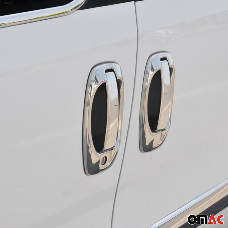 Copri maniglia porta, copri maniglia porta per Fiat Qubo 2008-2021 4 porte in acciaio inox argento 8 pezzi 