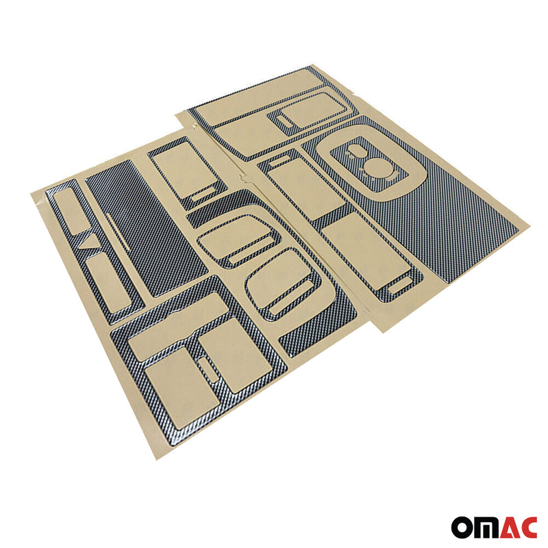 Decorazione interna abitacolo per Audi A6 C5 4B 1997-2001 effetto carbonio 12 pezzi