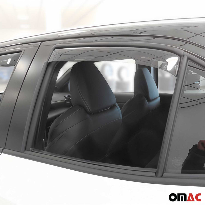 Deflettori antivento e antipioggia per Toyota Yaris Cross 2022-2025 in acrilico scuro, 4 pezzi