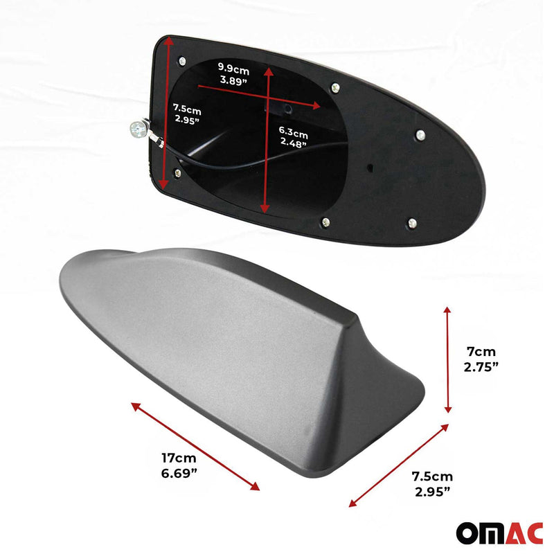 Dachantenne Autoantenne AM/FM Autoradio Shark Antenne Haifischflosse Dunkel Grau