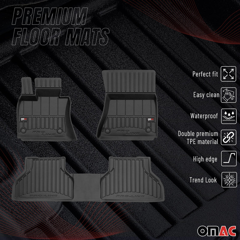 Tappetini BMW X5 2006-2013 TPE Nero 3 pezzi