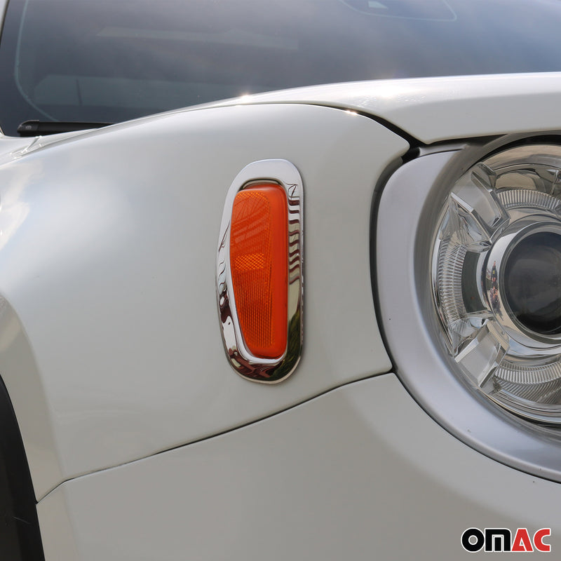 Cornice indicatore di direzione, copertura indicatore laterale per Jeep Renegade 2014-2024 in acciaio inox 
