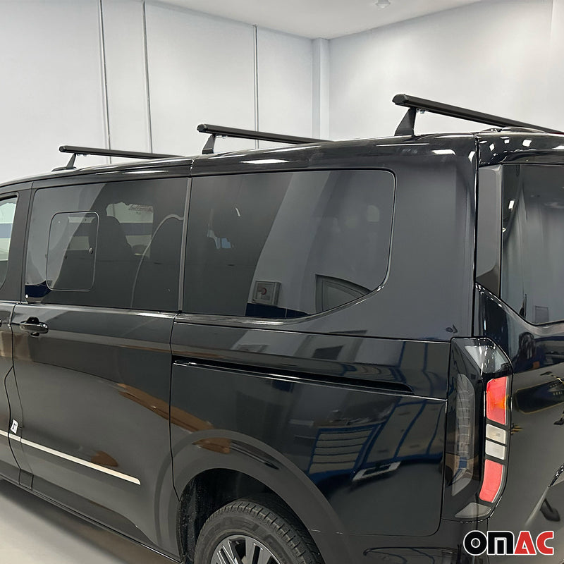 Dachträger Gepackträger für Ford Transit Tourneo Custom 2023-2025 Alu Schwarz 3x