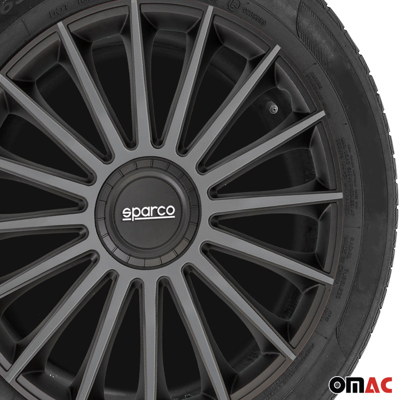 Coprimozzi Sparco 14 pollici Treviso Nero Grigio 4 pezzi