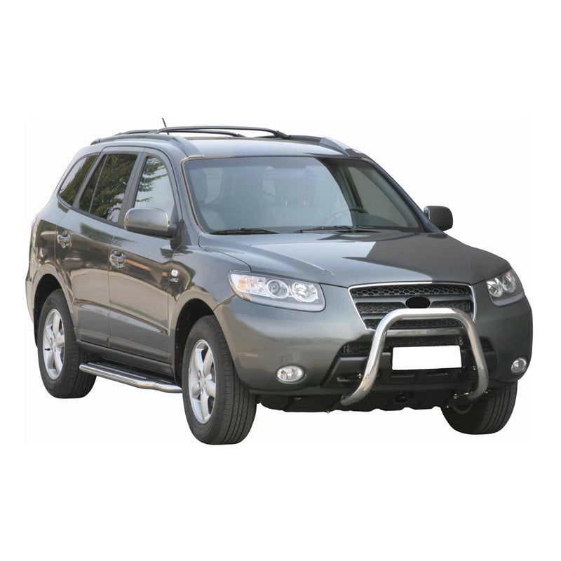 Protezione anteriore per Hyundai Santa Fe 2006-2009 ø76mm acciaio argento